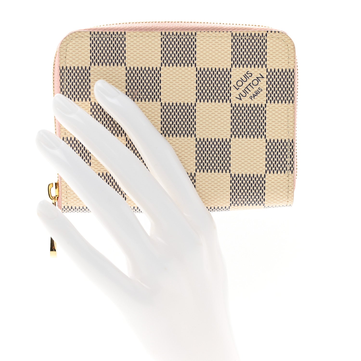 Louis Vuitton Damier Azur Zippy Coin Purse Rose Ballerine 2 of 6