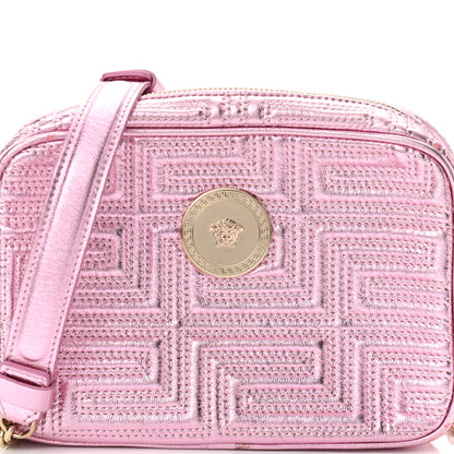 Versace Metallic Nappa Quilted Icon Camera Bag Rosa 7 of 9