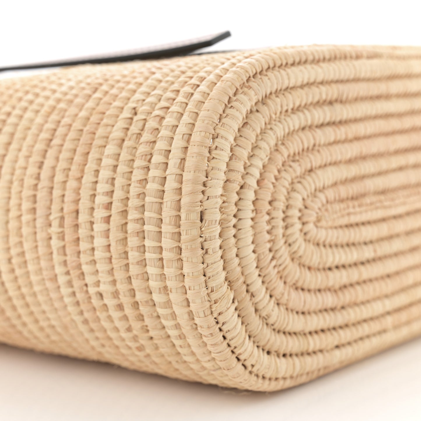 Raffia Small Square Basket Tote Bag Natural Tan