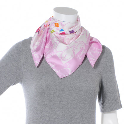 Louis Vuitton Silk Murakami Multicolor Boyfriend Wave Scarf 3 of 6