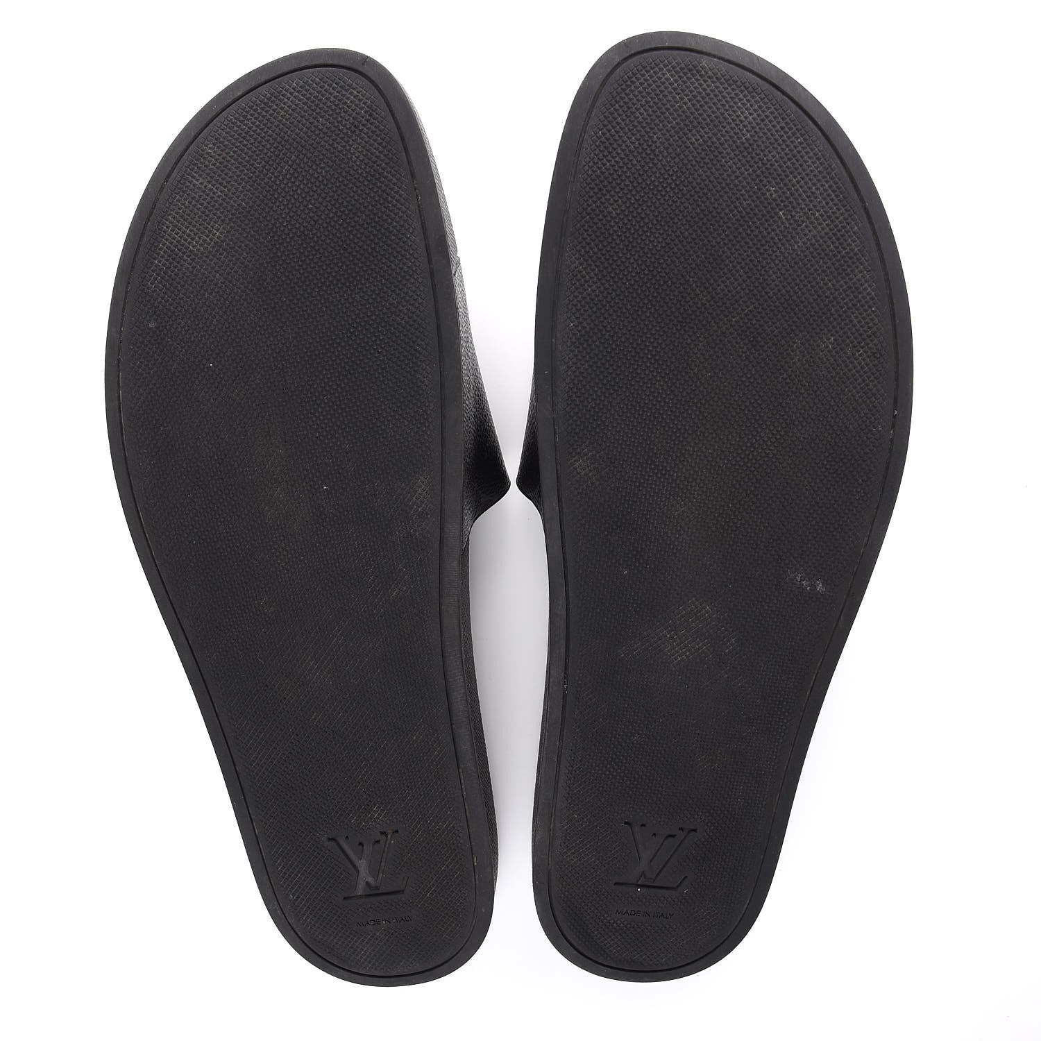 Louis Vuitton Rubber Monogram Eclipse Mens Waterfront Mules 11 Black 5 of 8