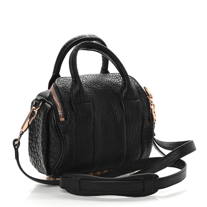 Alexander Wang Pebbled Lambskin Mini Rockie Black Rose Gold Hardware 3 of 8