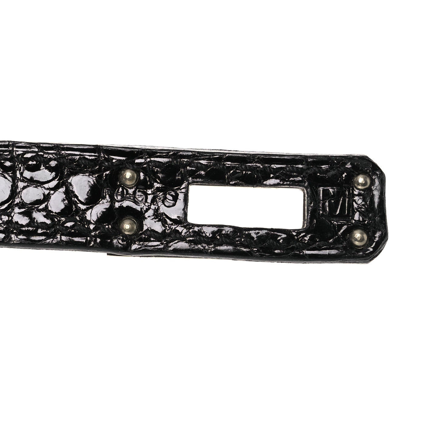 Shiny Alligator Kelly Pochette Black