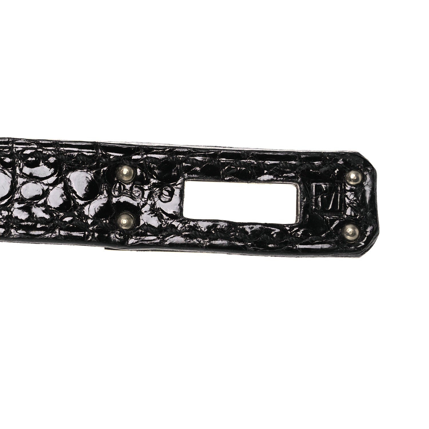 Hermes Shiny Alligator Kelly Pochette Black 7 of 13