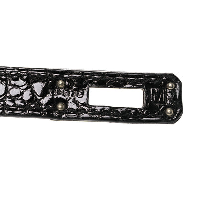 Hermes Shiny Alligator Kelly Pochette Black 7 of 13