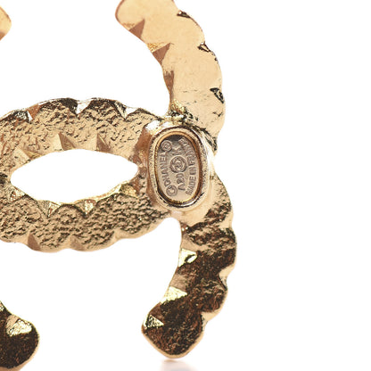 Chanel Resin Crystal Pearl CC Drop Earrings Gold Black 4 of 5