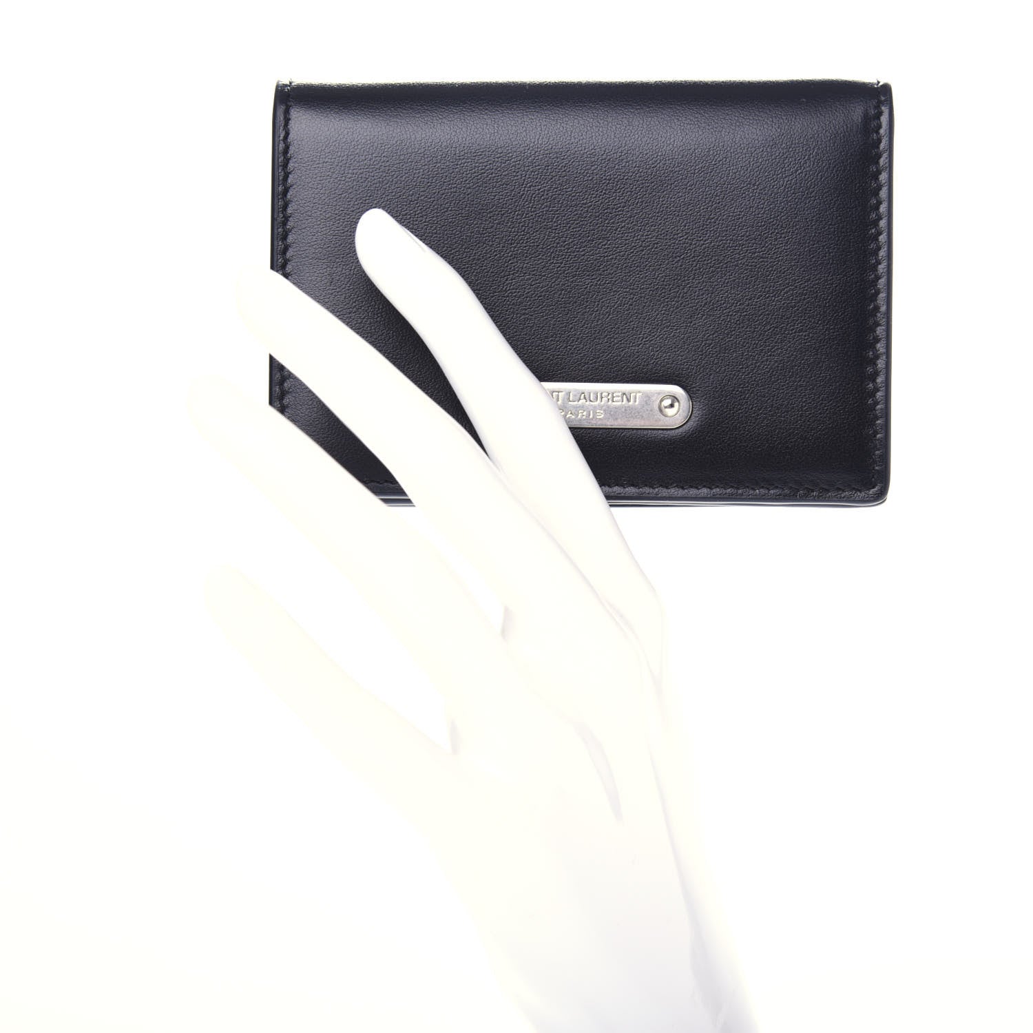 Saint Laurent Smooth Calfskin Credit Card Holder Black 2 of 7