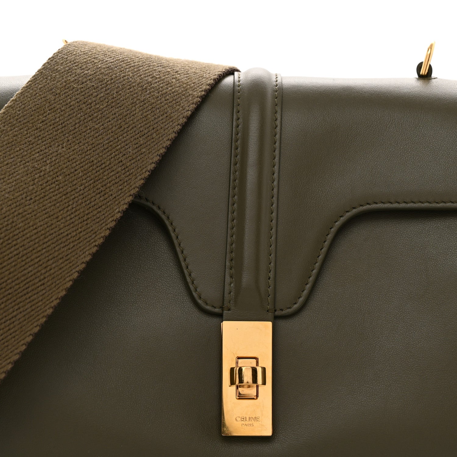 Celine Smooth Calfskin Teen 16 Crossbody Bag Army Green 9 of 11
