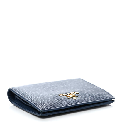 Prada Vitello Move Bi-Fold Wallet Bleuette 4 of 7