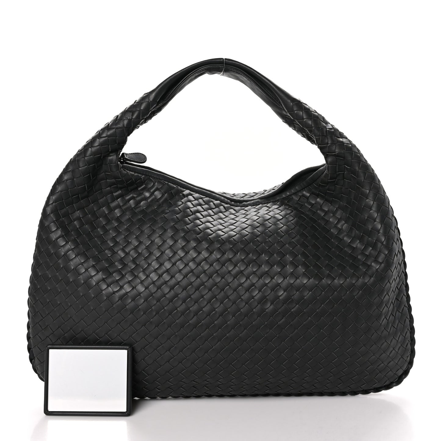Nappa Intrecciato Large Veneta Hobo Grey