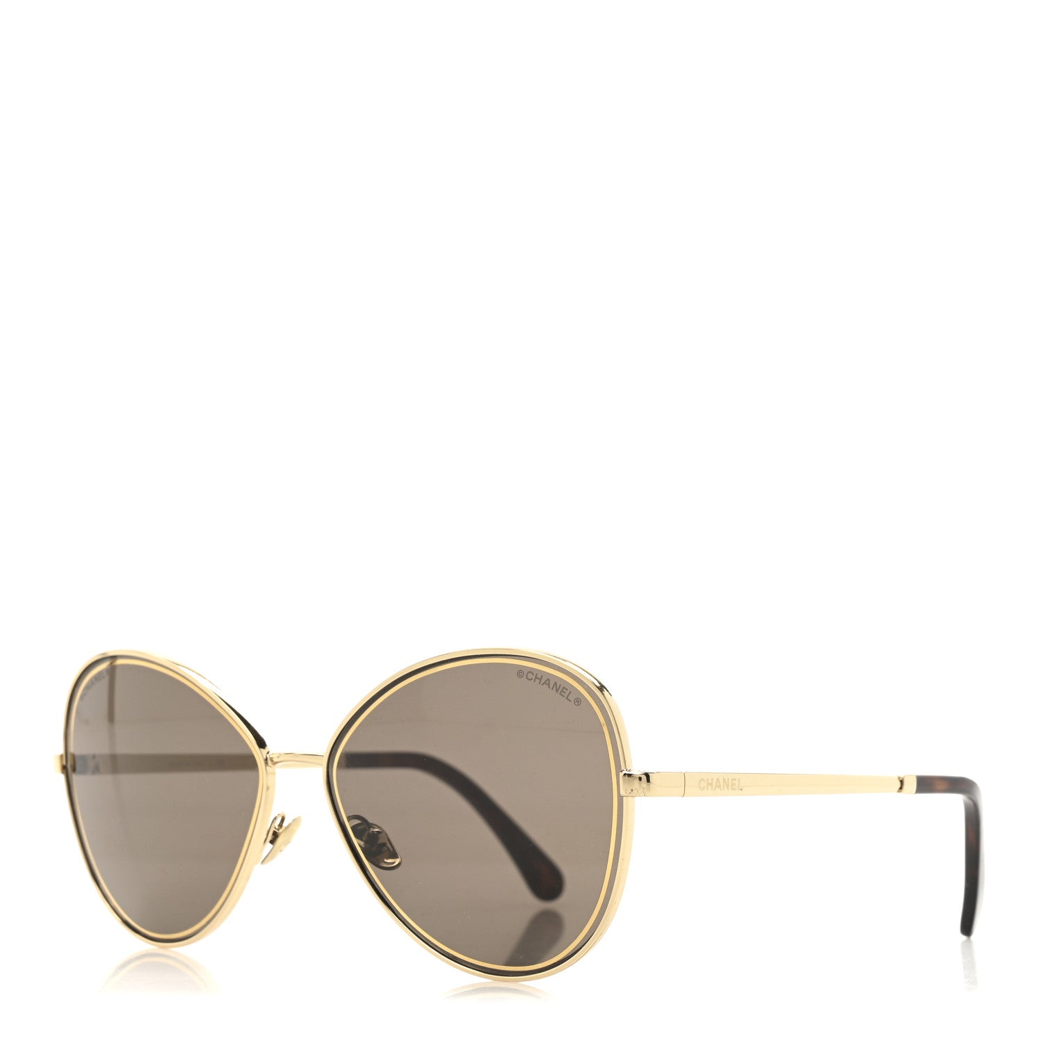 Chanel Metal Frame CC Sunglasses 4266 Gold 1 of 8