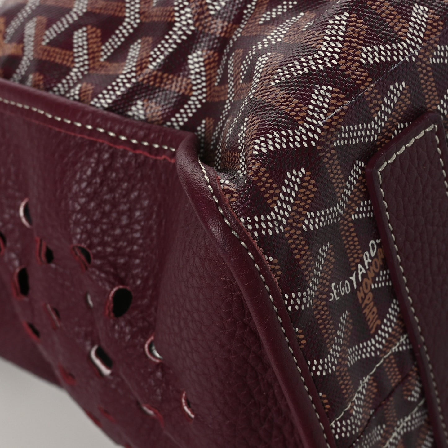 Goyardine Sac Hardy Pet Carrier PM Burgundy