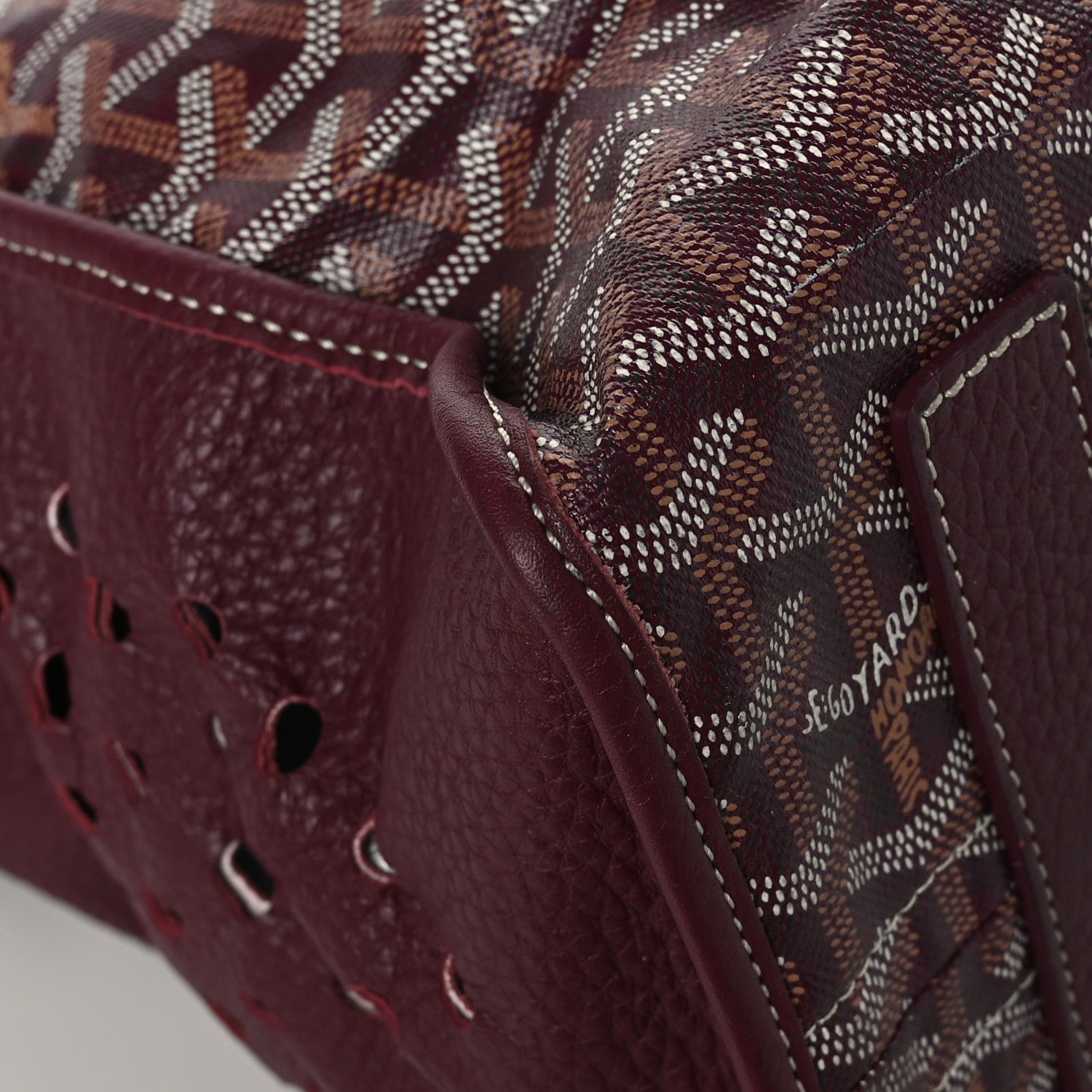 Goyard Goyardine Sac Hardy Pet Carrier PM Burgundy 10 of 11