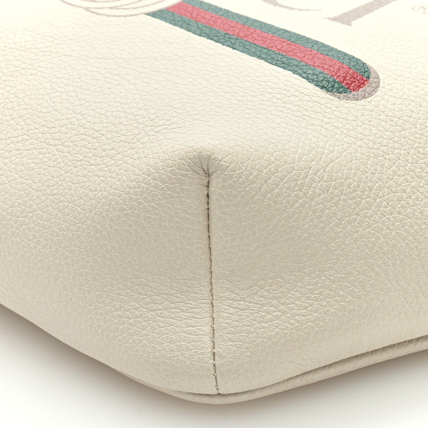 Grained Calfskin Logo Belt Bag White