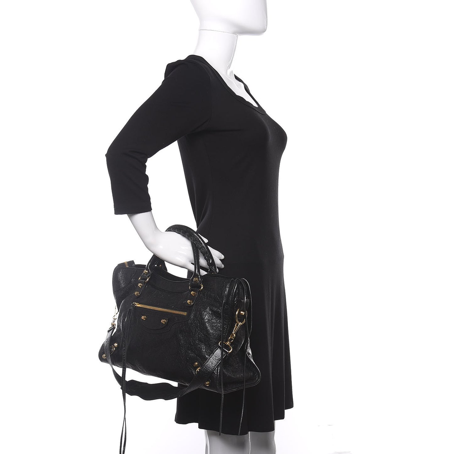 Agneau Classic Gold Hardware City Black