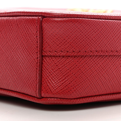 Prada Saffiano Mini Camera Crossbody Bag Fuoco 9 of 9
