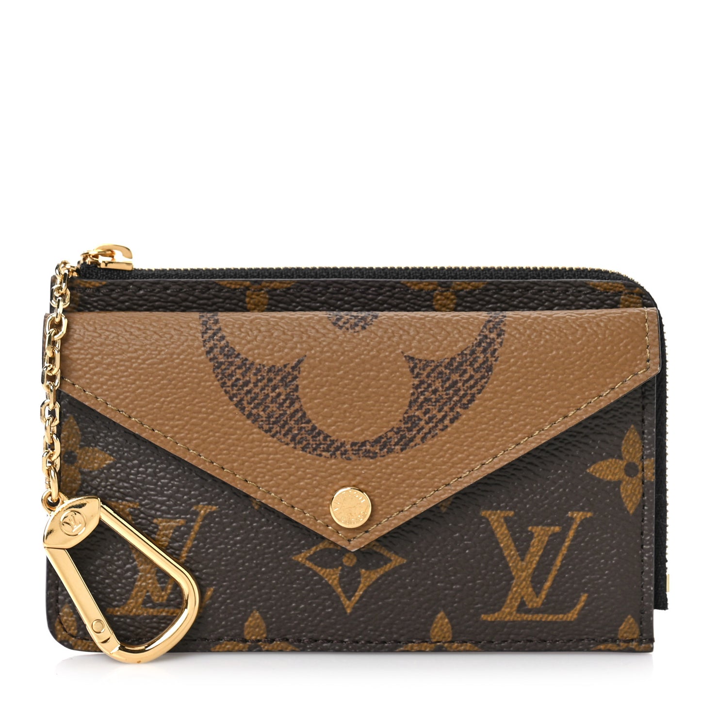Reverse Monogram Recto Verso Card Holder Brown