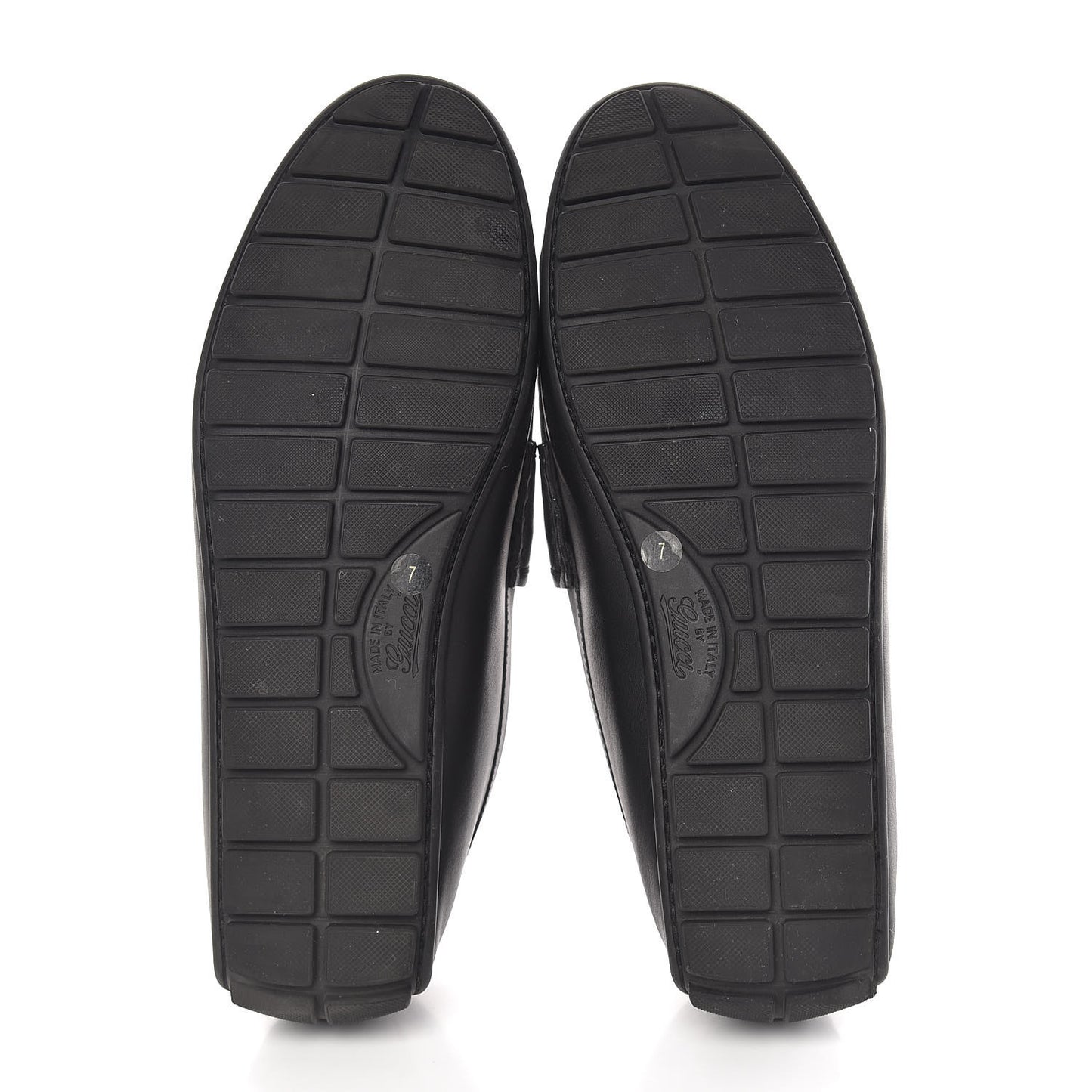 Guccissima Calfskin Mens Driver Loafers 7 Black
