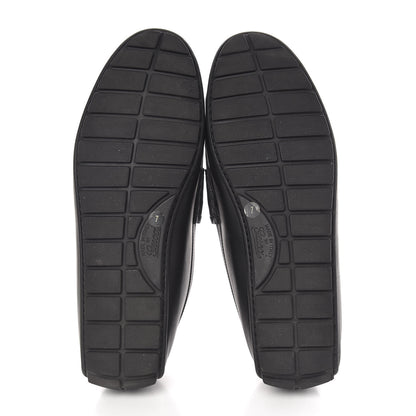 Gucci Guccissima Calfskin Mens Driver Loafers 7 Black 5 of 19