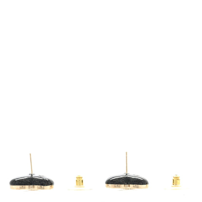 Chanel Crystal Metal CC Heart Earrings Gold 3 of 4