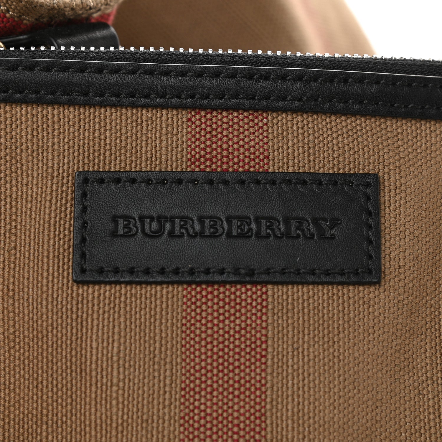 Burberry Canvas Mega Check Mini Ashby Tassel Crossbody Black 6 of 9