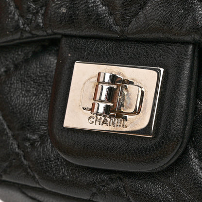 Chanel Calfskin Quilted 2.55 Ankle Wrist Bag Black 9 of 10
