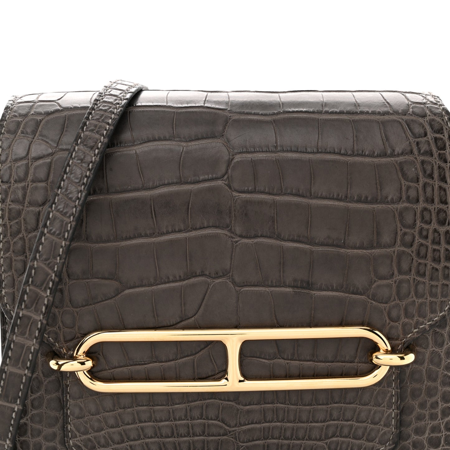 Matte Alligator Mini Sac Roulis Graphite