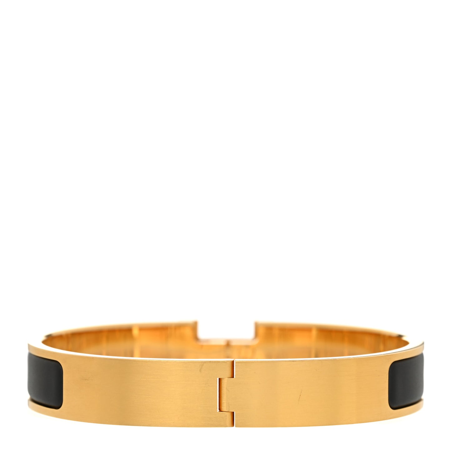 Enamel Narrow Clic Clac H Bracelet GM Black