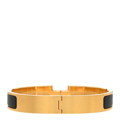 Hermes Enamel Narrow Clic Clac H Bracelet GM Black 3 of 6