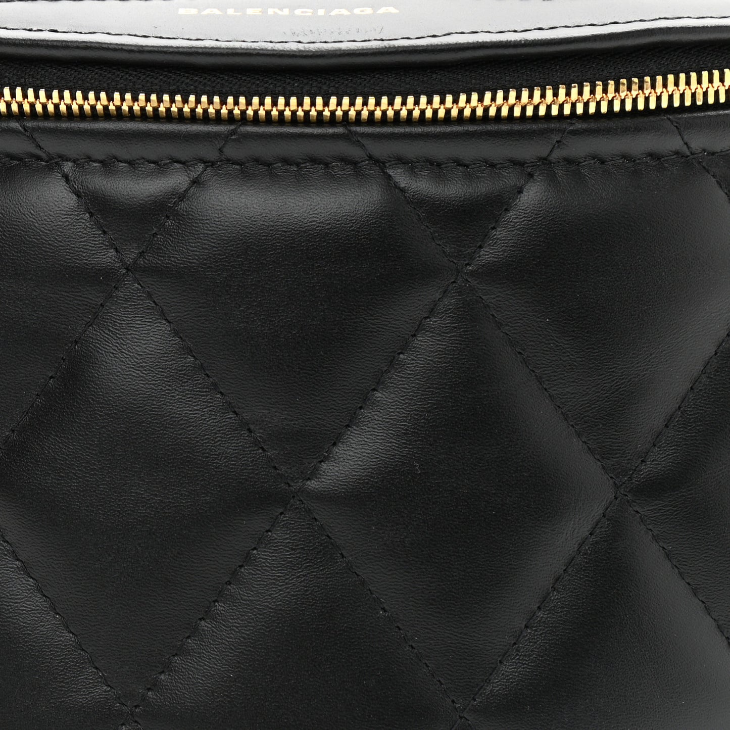 Calfskin Quilted XXS Souveniers Charms Belt Bag Black