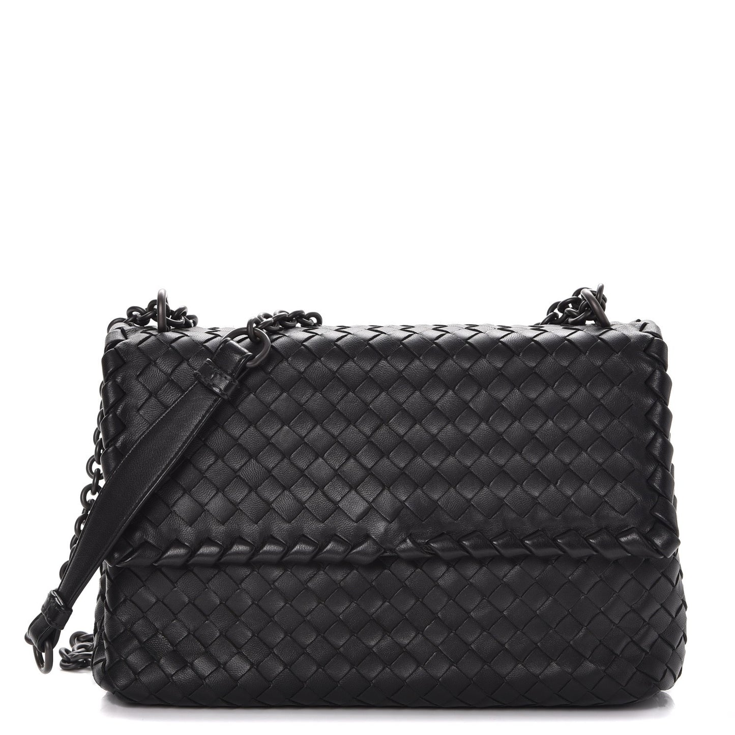 Nappa Intrecciato Small Olimpia Shoulder Bag Black
