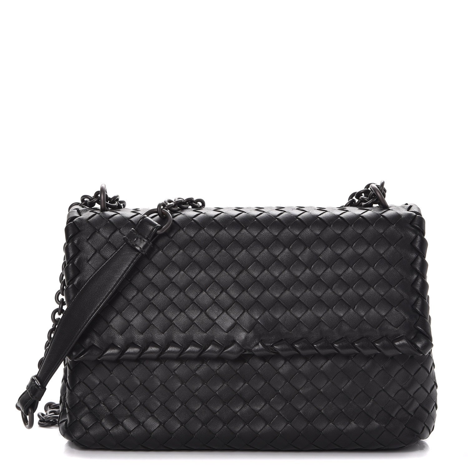 Bottega Veneta Nappa Intrecciato Small Olimpia Shoulder Bag Black 1 of 12