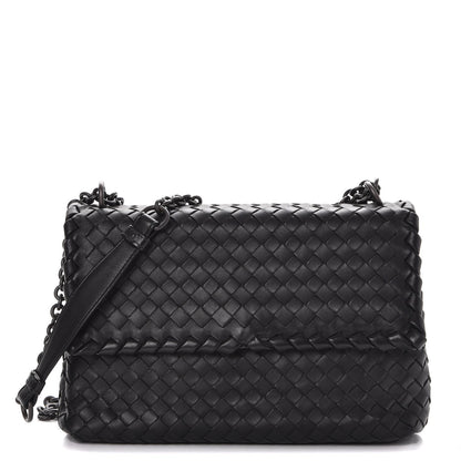 Bottega Veneta Nappa Intrecciato Small Olimpia Shoulder Bag Black 1 of 12