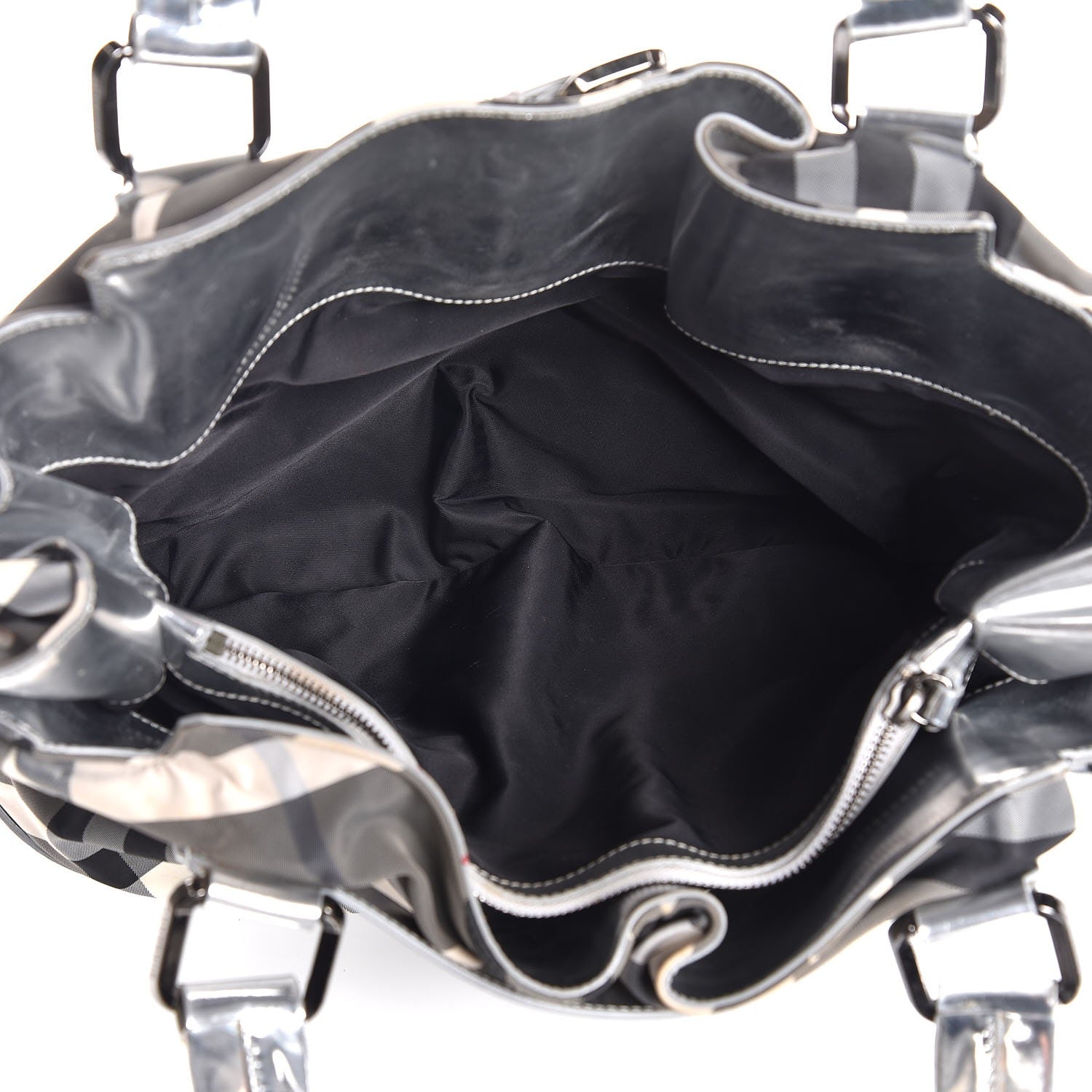 Burberry Nylon Beat Check Lowry Silver 6 of 27