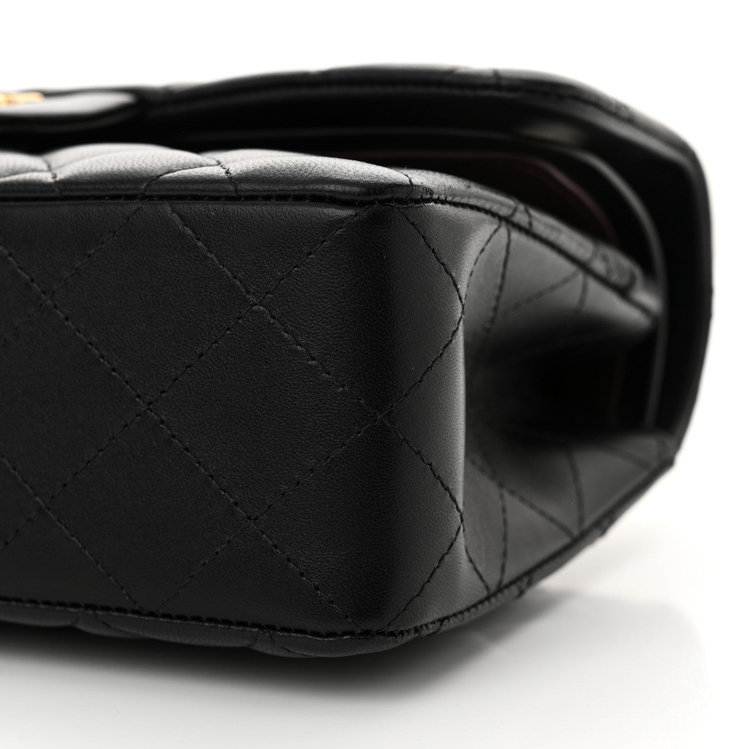 Chanel Lambskin Quilted Small Double Flap Black 10 of 11