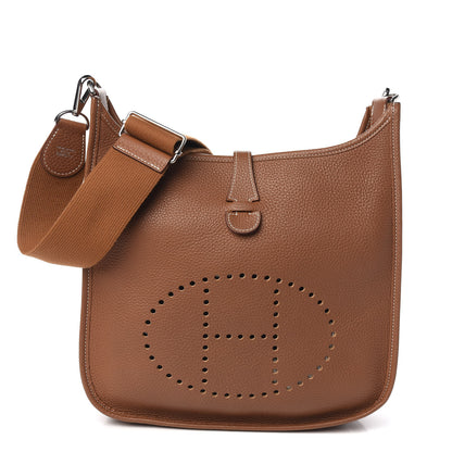 Hermes Taurillon Clemence Evelyne III PM Gold 1 of 10