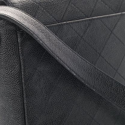Chanel Caviar Diamond Stitched Shoulder Bag Black 6 of 6