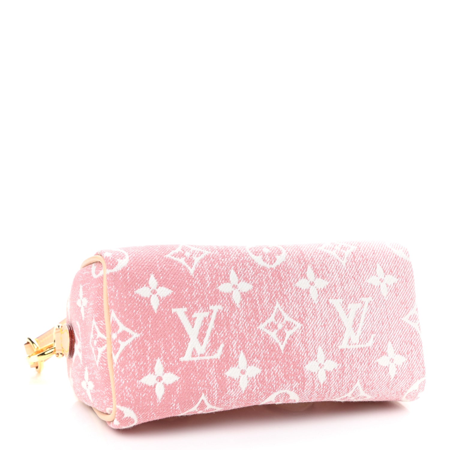 Louis Vuitton Monogram Jacquard Denim Nano Speedy Bandouliere Pink 4 of 10