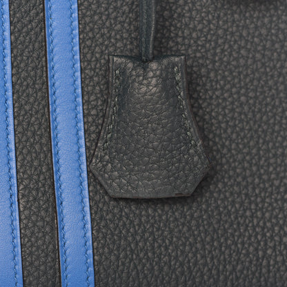 Hermes Togo Swift Officier Birkin 25 Vert Cypress Bleu Zellige 32 of 34