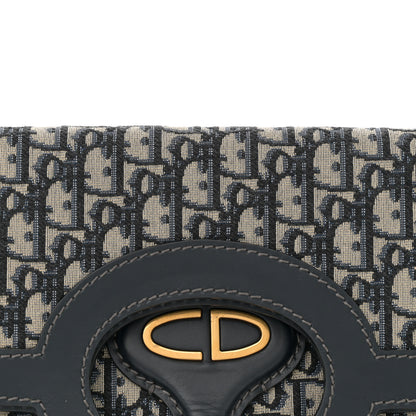 Christian Dior Oblique Fold Over Clutch Blue 8 of 10