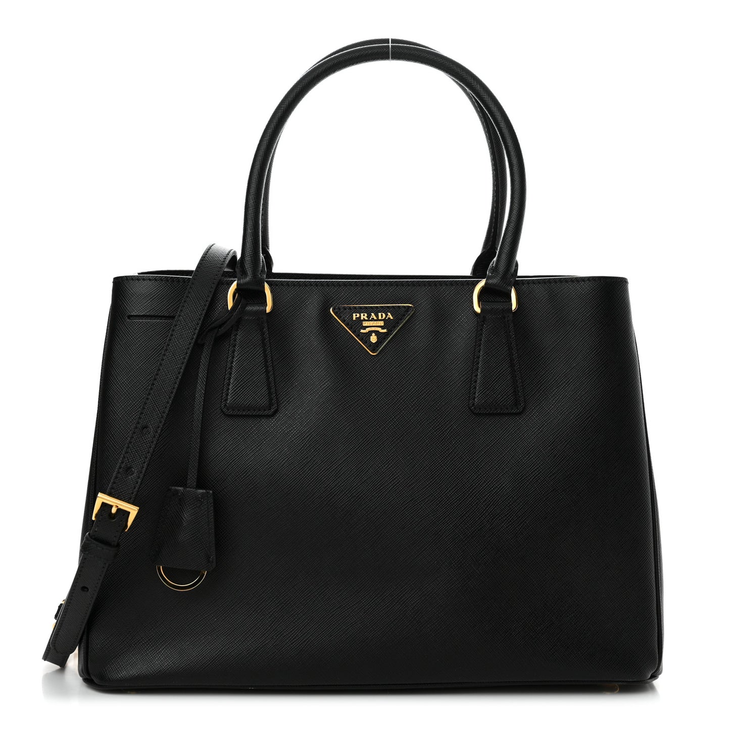 Saffiano Lux Medium Tote Black