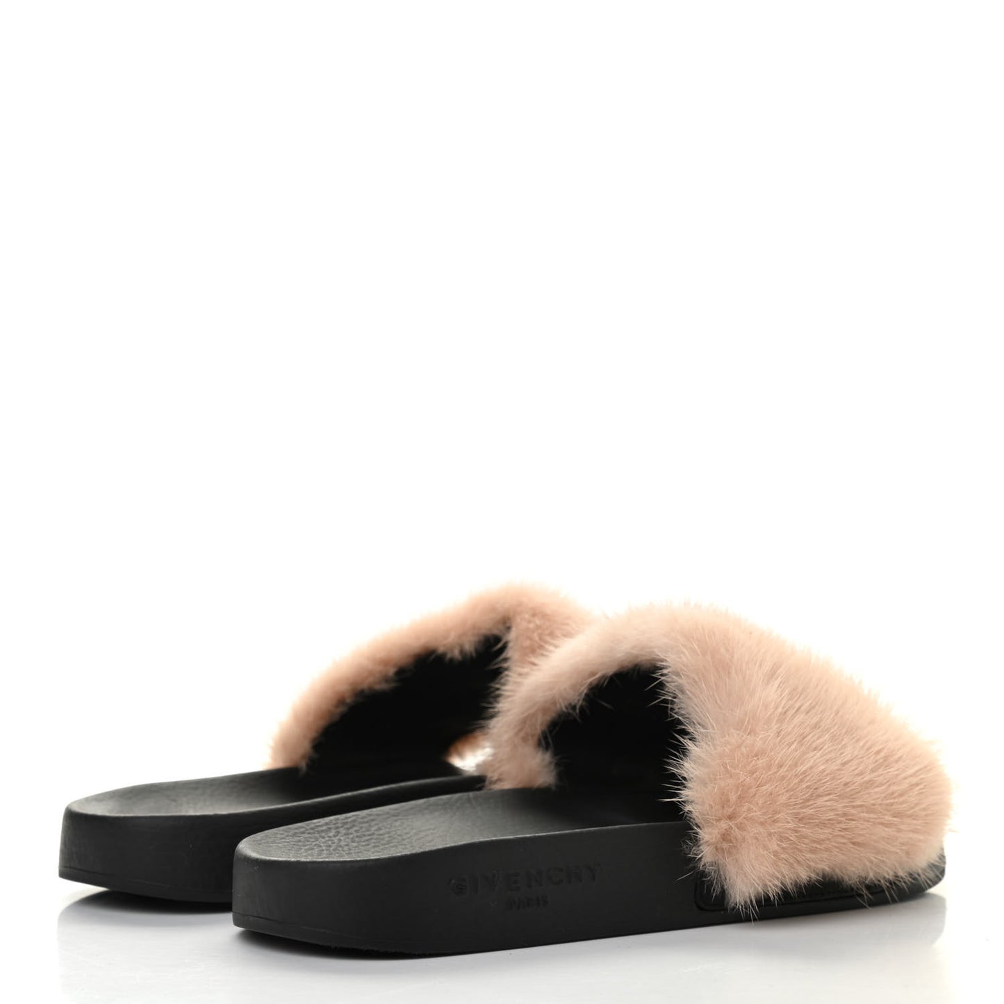 Mink Rubber Slide Sandals 37 Rose Poudre