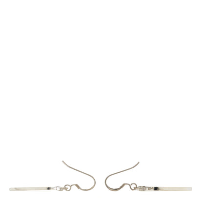 Chanel Sterling Silver Camellia Square Drop Earrings 3 of 4