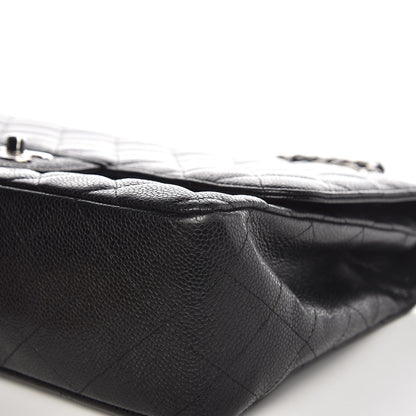 Chanel Caviar Quilted Jumbo Single Flap Black 12 of 15