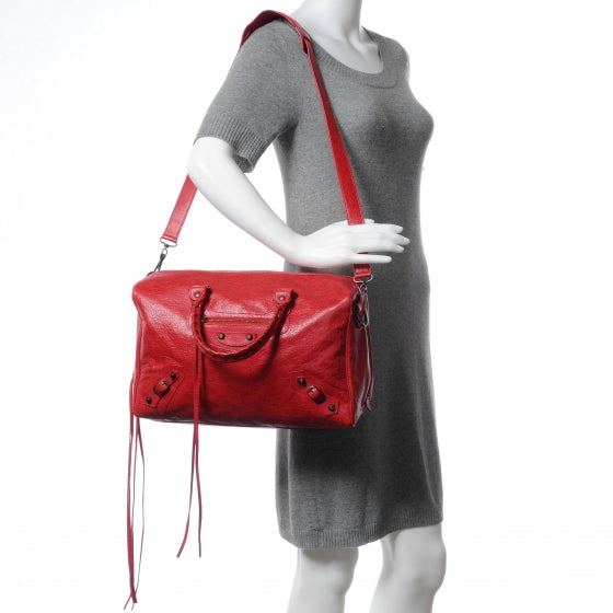 Balenciaga Agneau Classic Hardware Polly Tote Coquelicot 2 of 7