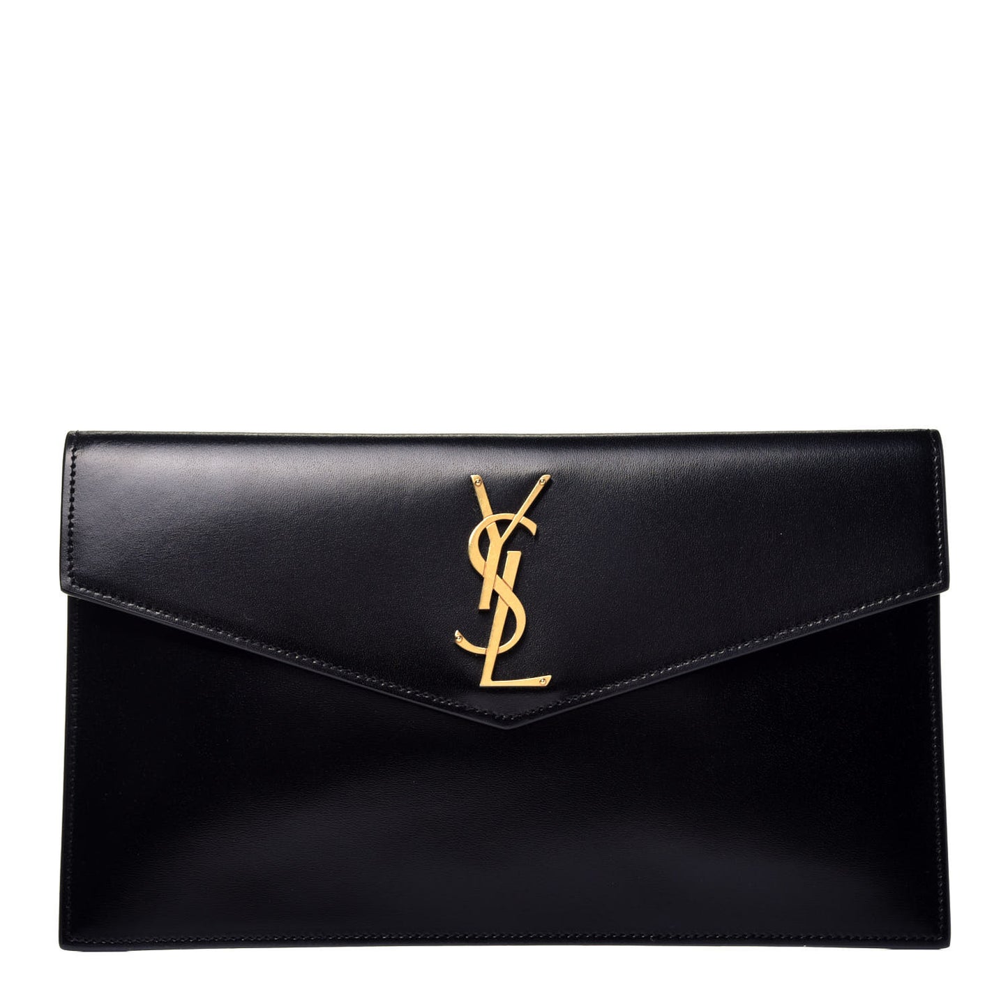 Smooth Shiny Calfskin Monogram Uptown Pouch Black