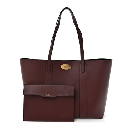 Mulberry Small Classic Grain Bayswater Tote Burgundy Oxford Blue 3 of 10