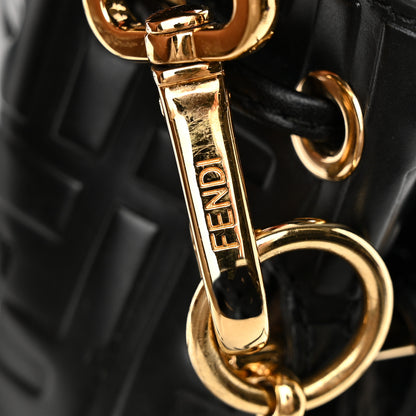 Fendi Vitello Liberty F is Fendi FF 1974 Embossed Mini Mon Tresor Bucket Bag Black 16 of 16