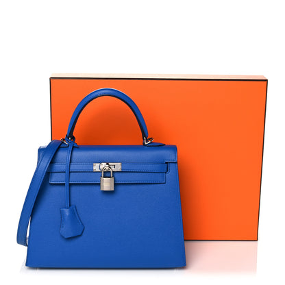 Hermes Epsom Kelly Sellier 25 Bleu Zellige 38 of 38