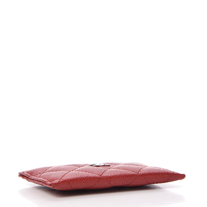 Chanel Caviar Quilted Card Holder Red 4 of 10